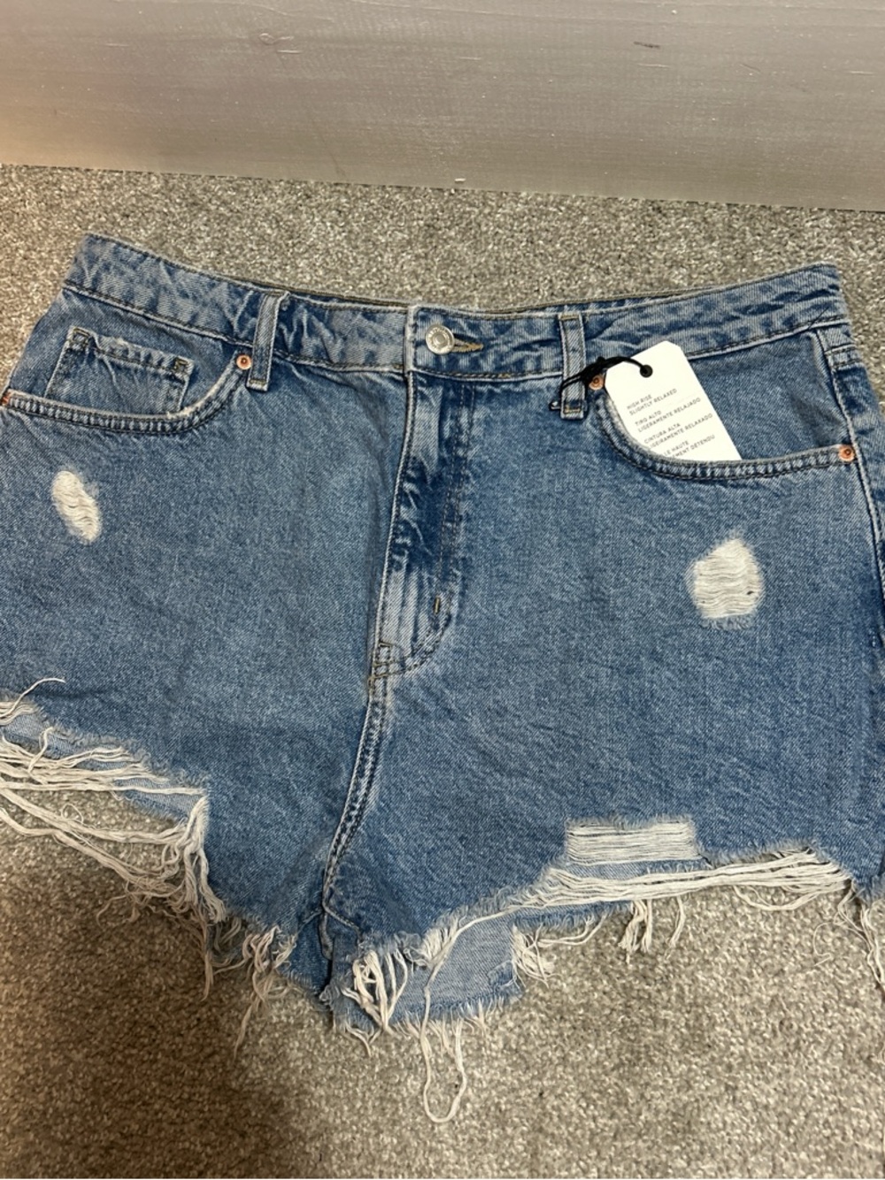 Forever 21 Distressed Light Blue Denim Cutoff Shorts